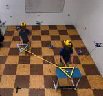 Human-Aware Physical Human-Robot Collaborative Transportation and Manipulation with Multiple Aerial Robots